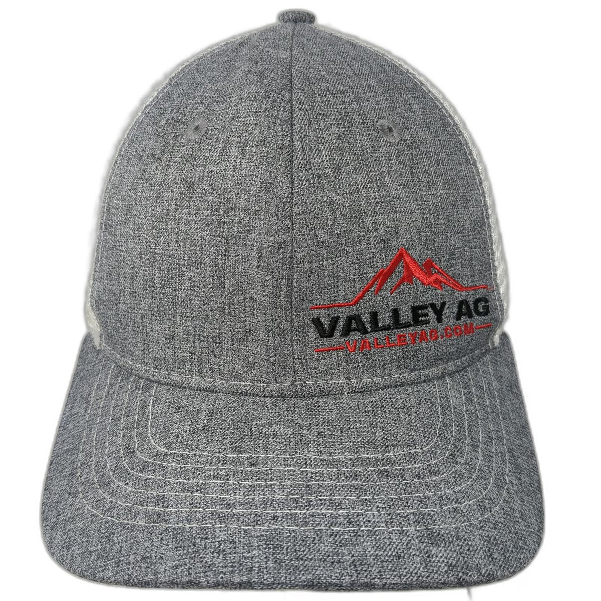 Vie Trucker Hat Gray One Size Mesh Snapback Valley Ag Mountain Logo Agriculture
