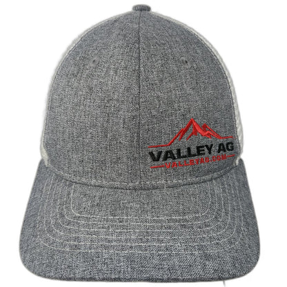 Vie Trucker Hat Gray One Size Mesh Snapback Valley Ag Mountain Logo Agriculture