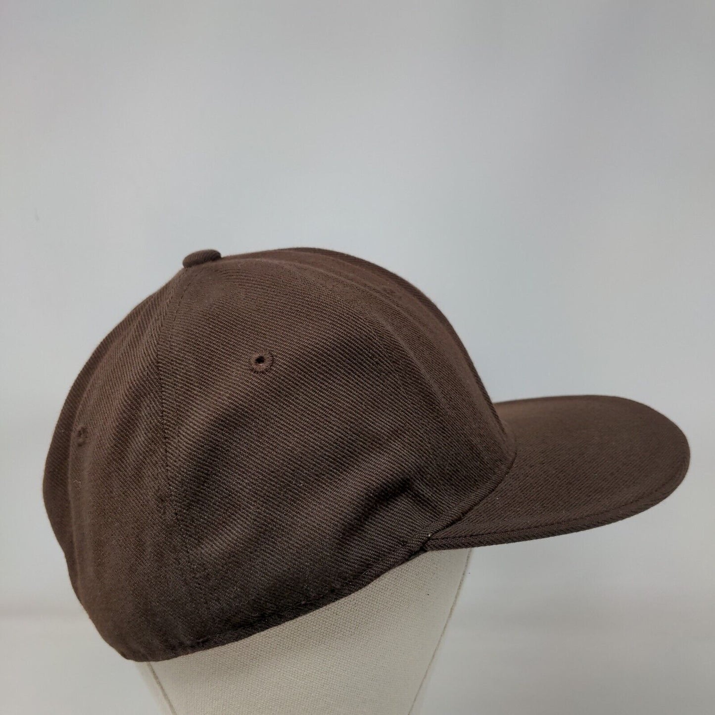 Hatco Fitted Hat Brown 7 1/4 Premium Original Fit 6 Panel Solid Blank
