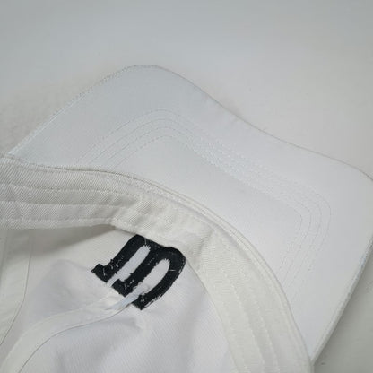 Wilson Baseball Cap White One Size Perforated Panels Embroidered Logo Sport hat
