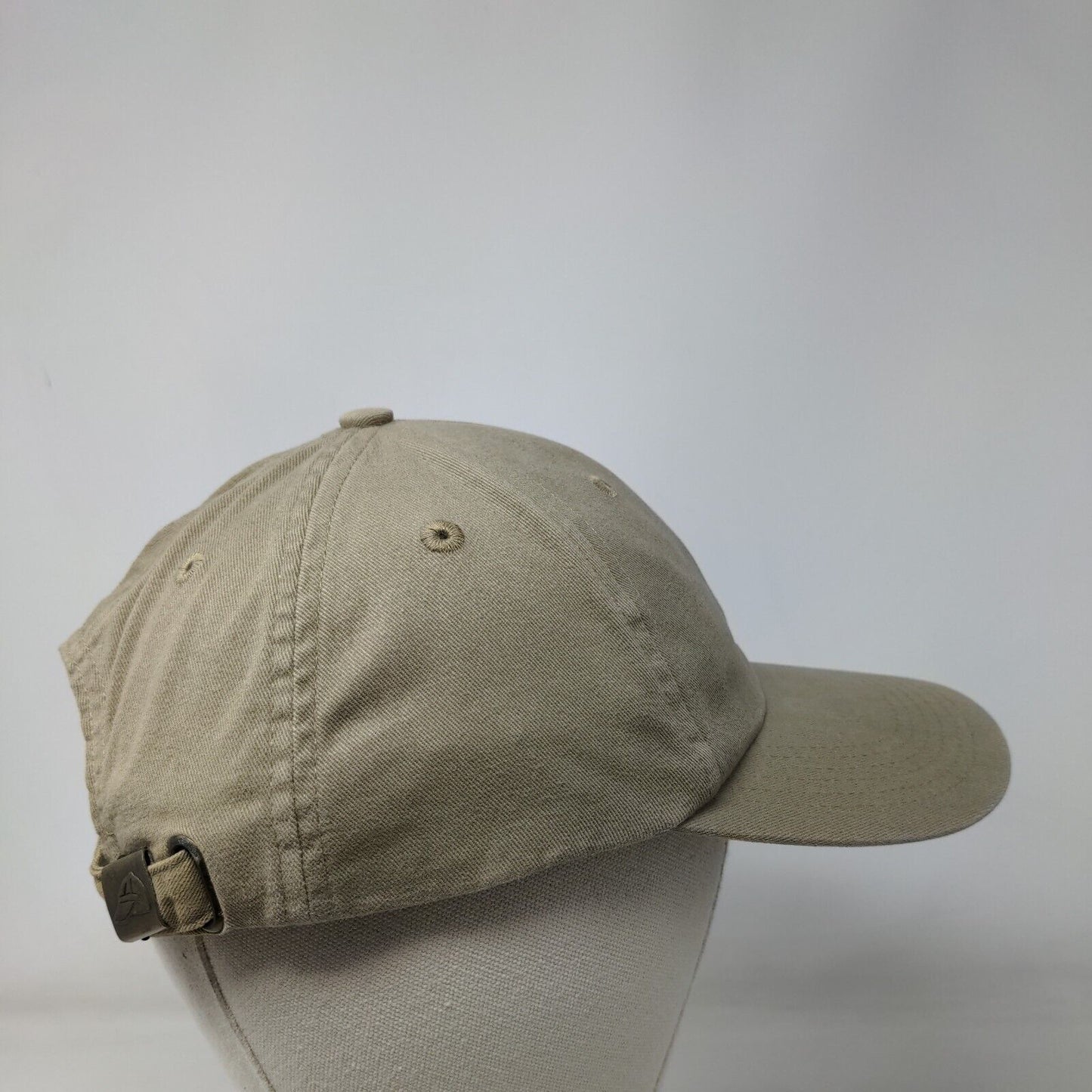 Red Kap Slideback Hat Tan One Size Adjustable Vented Holes 6 Panel Blank