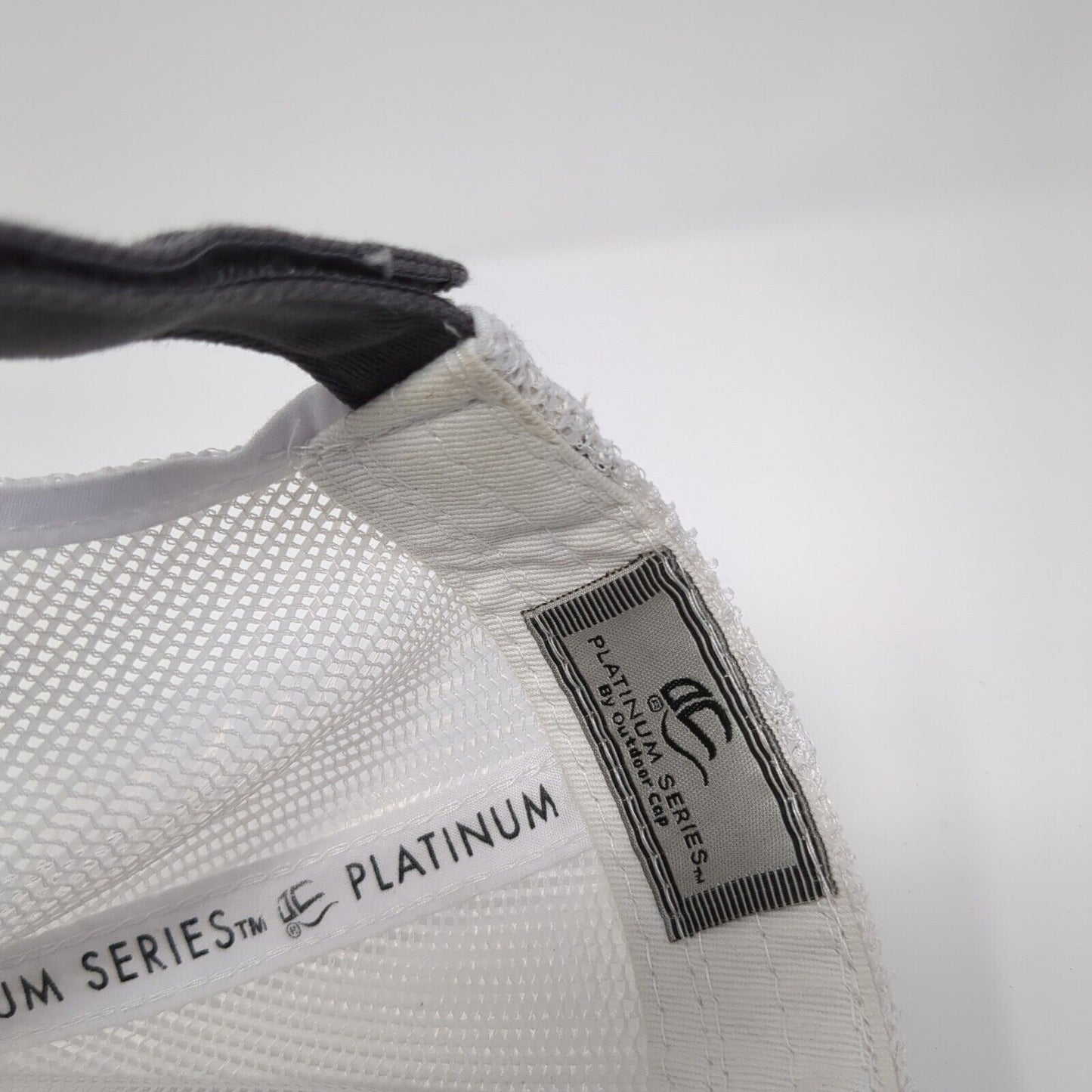 Bergara Strapback Trucker Hat Gray OS Adjustable Mesh Back Platinum Outdoor Cap