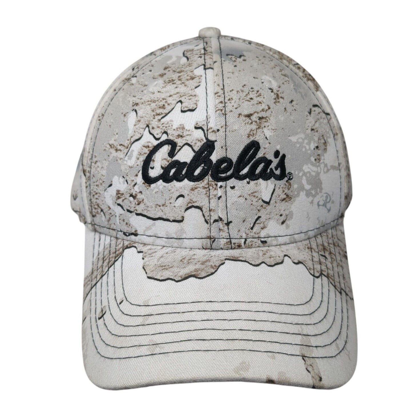 Cabela's Snapback Hat Tundra Camo One Size Adjustable Embroidered