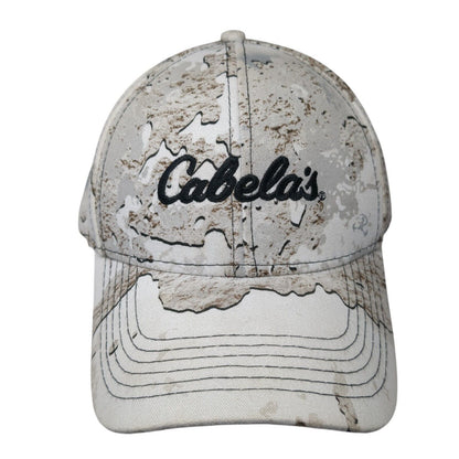 Cabela's Snapback Hat Tundra Camo One Size Adjustable Embroidered