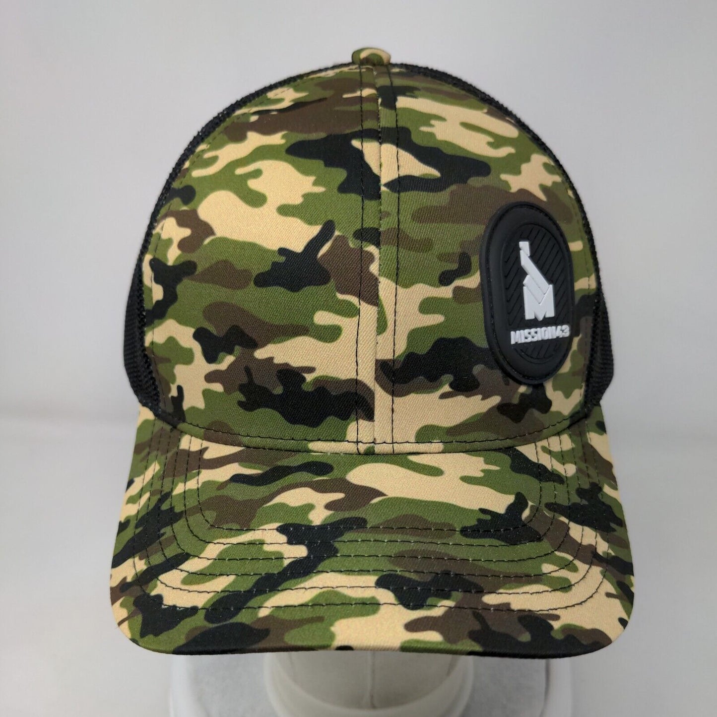 Mission43 Snapback Trucker Hat Camouflage One Size Adjustable Mesh Back 6 Panel