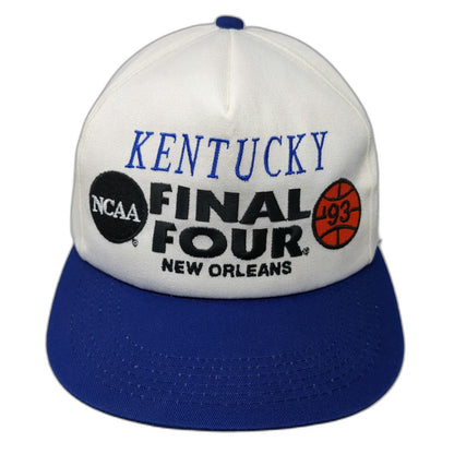 Apparel #1 Kentucky 1993 Final Four New Orleans Hat 5 Panel White Blue One Size
