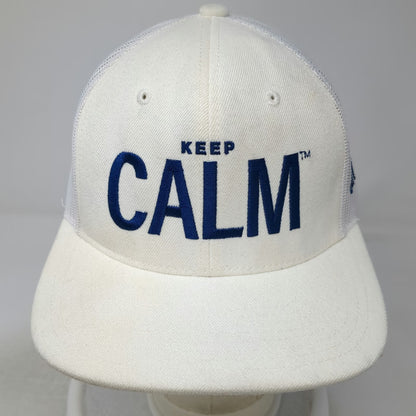 Lids Trucker Hat White One Size Snapback Cimplifi Keep Calm Mesh Embroidery Hat