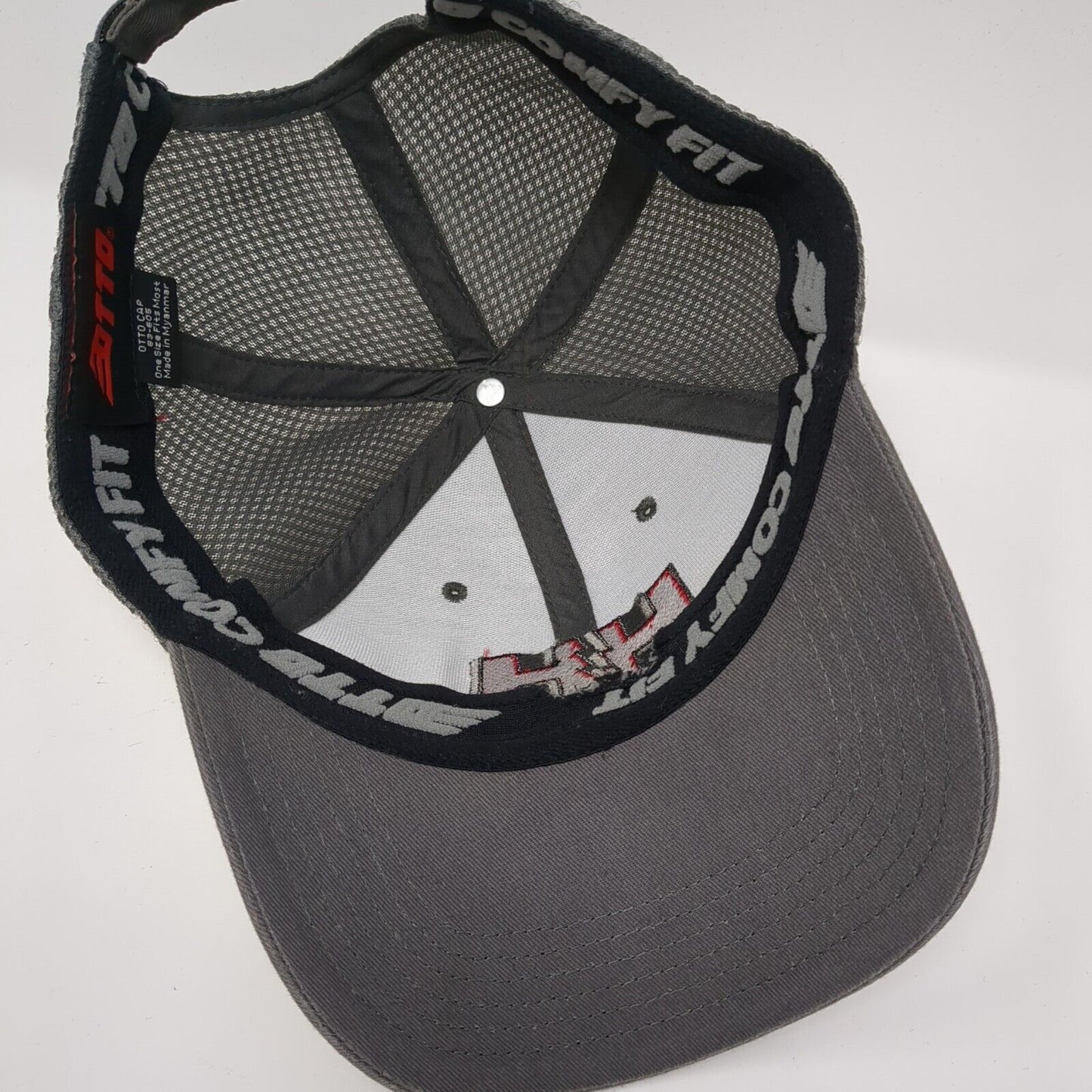 HH Electric Strapback Mesh Back Hat Gray One Size Solid Comfy Fit Otto