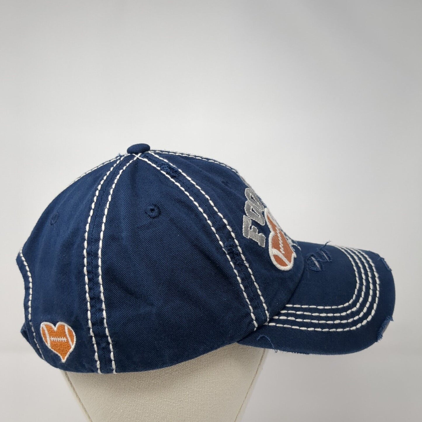 Football Mama May Yell Loudly Strapback Hat Blue OS KB ETHOS Vintage