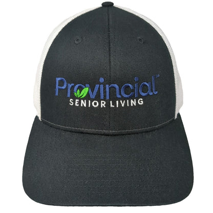 Richardson 115 Trucker Hat Black L Provincial Senior Living Mesh Snapback Brim