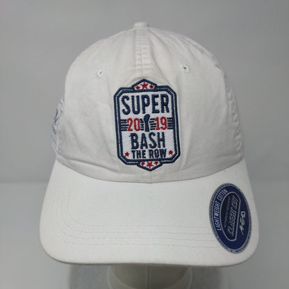 Super Bash The Row 2019 Strapback Hat White Classic Cut Embroidered