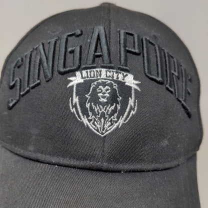 Guardian Angel Singapore Men's Slideback Hat Black Embroidered Spell Out Logo