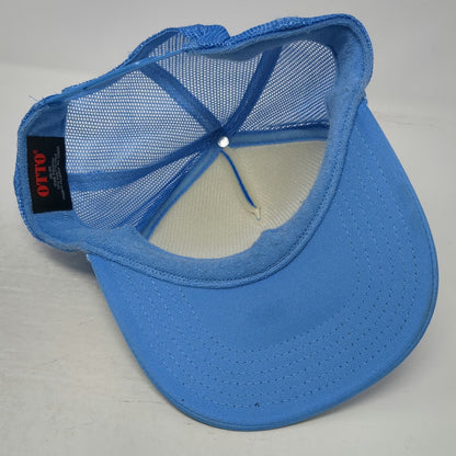 Otto Trucker Hat Blue One Size Severino Pasta Company Mesh Foam Snapback Graphic