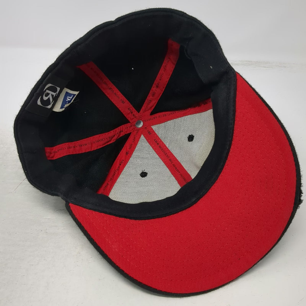 Ronix Baseball Cap Black XL Hat Red Embroidery Stretch Fit Structured L-XL