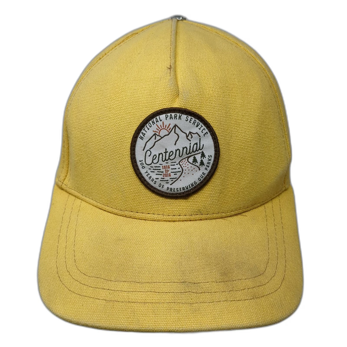 REI 5 Panel Yellow Hat One Size National Park Service Centennial Snapback Cotton