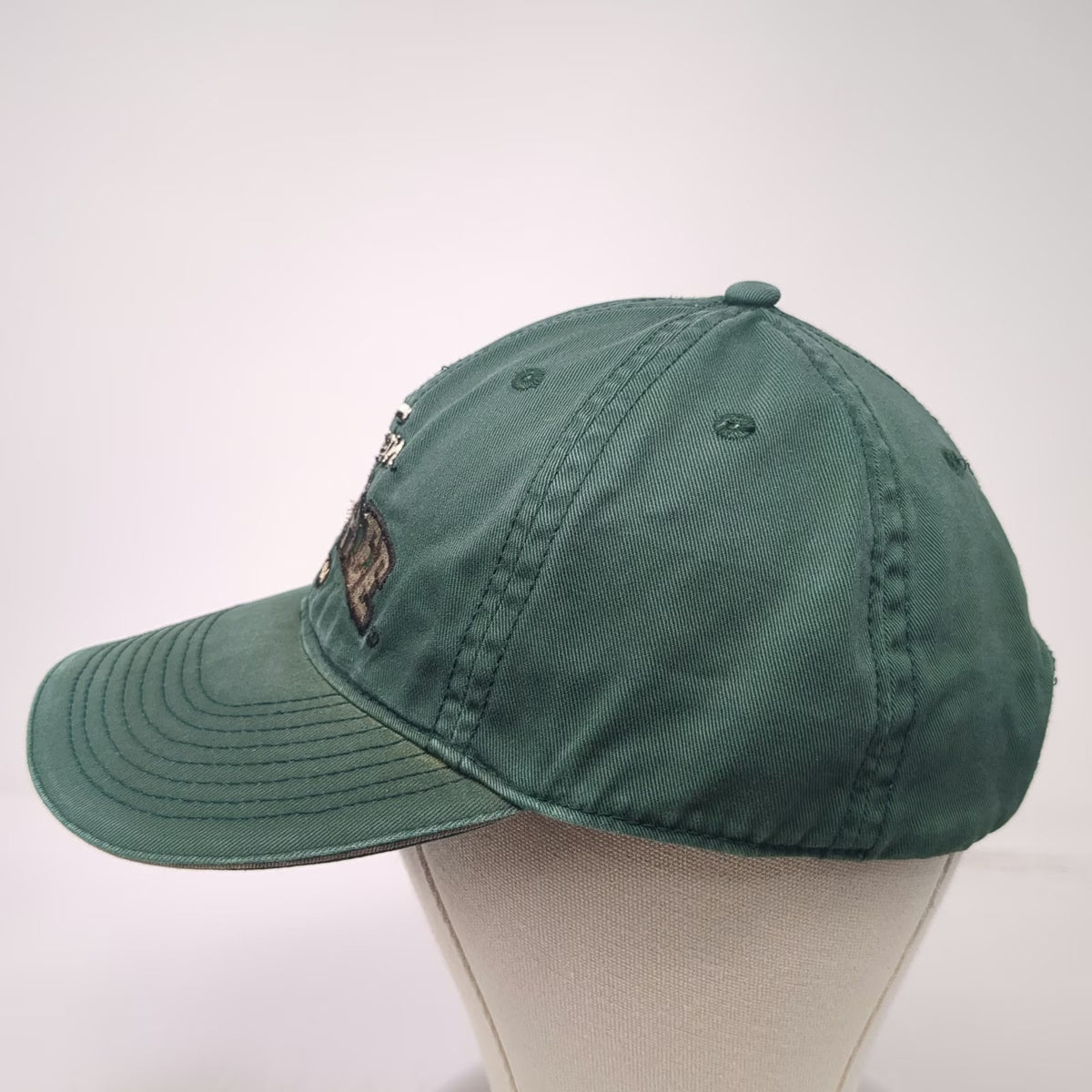 Realtree Baseball Cap Green One Size Team Logo Camo Fill Slideback Strap Hat