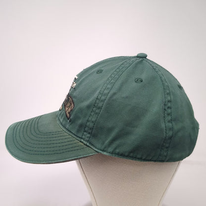 Realtree Baseball Cap Green One Size Team Logo Camo Fill Slideback Strap Hat