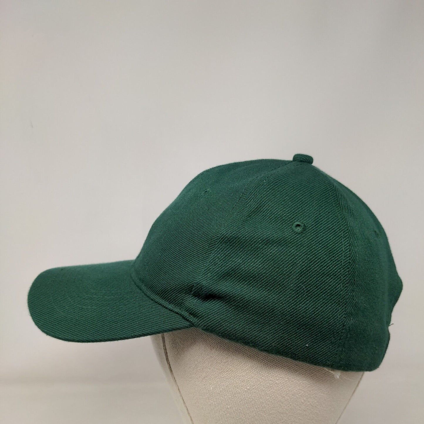 Unbranded Strapback Hat Green One Size Adjustable 6 Panel Solid Blank