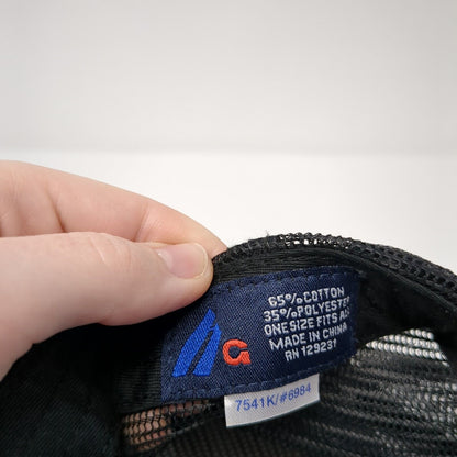 Ha Snapback Trucker Hat Gray One Size Adjustable Mesh Back Distressed Blank