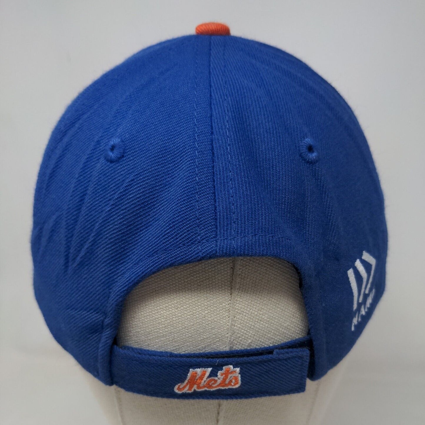 47 Brand Men's Strapback Hat Blue OSFA Embroidered New York Mets Logo MLB