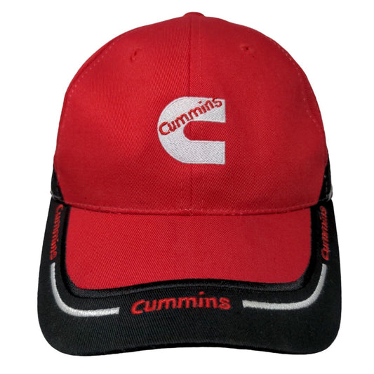 Cummins Power Gear Men's Slideback Hat Red Embroidered Logo 100% Cotton