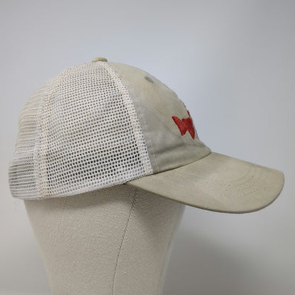 Pesca Muerta Baseball Cap Beige One Size Mesh Back Fish Graphic Strapback Hat