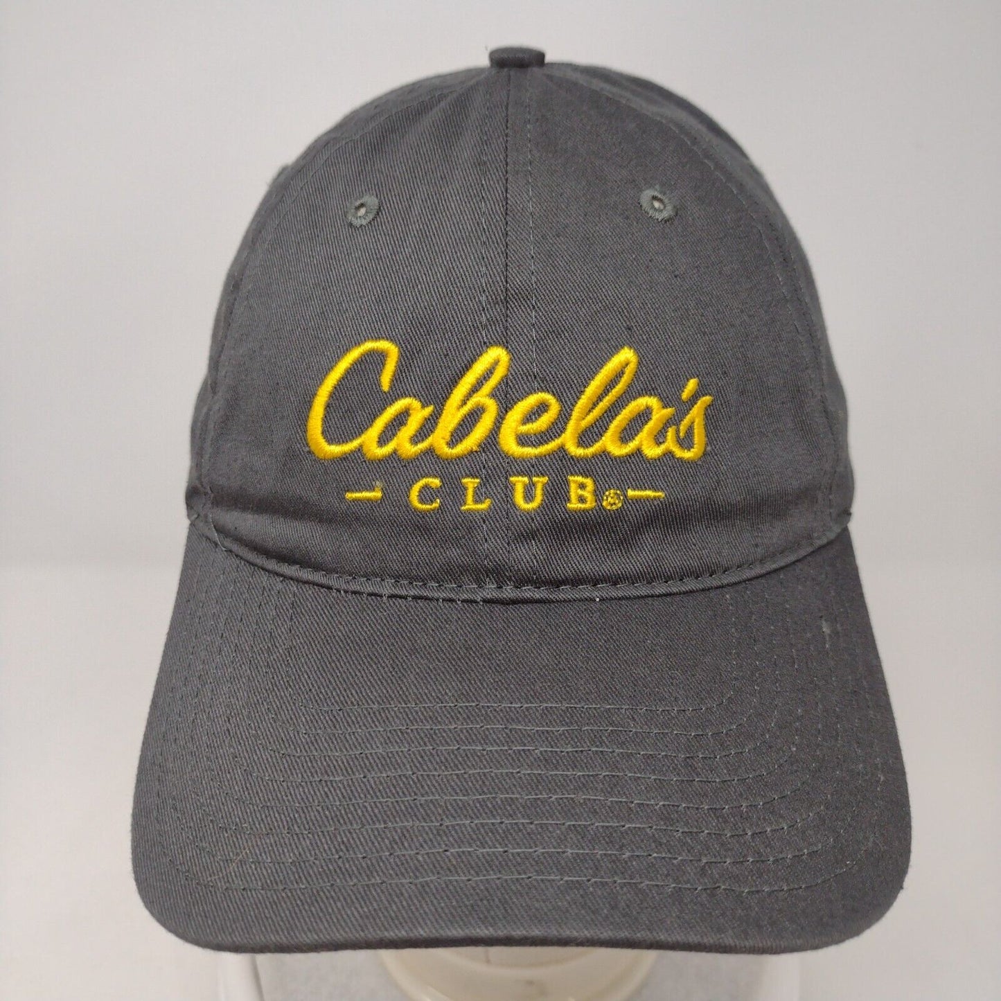 Cabela's Club Slideback Hat Gray OSFM Adjustable Embroidered Solid