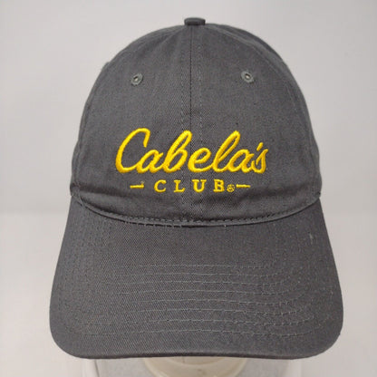 Cabela's Club Slideback Hat Gray OSFM Adjustable Embroidered Solid