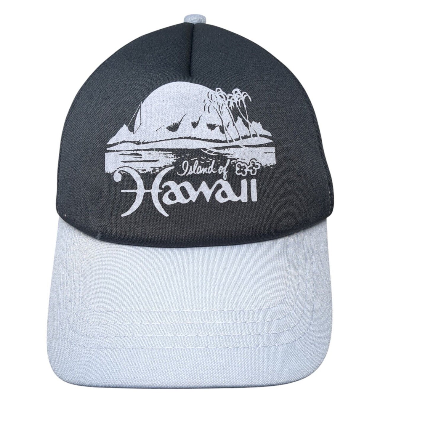 Island of Hawaii Snapback Mesh Back Trucker Hat Multi One Size Colorblock