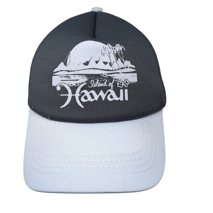 Island of Hawaii Snapback Mesh Back Trucker Hat Multi One Size Colorblock