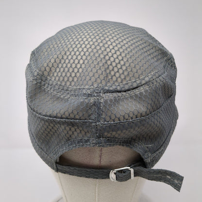Unbranded Slideback Cadet Army Hat Gray One Size Adjustable Mesh Solid