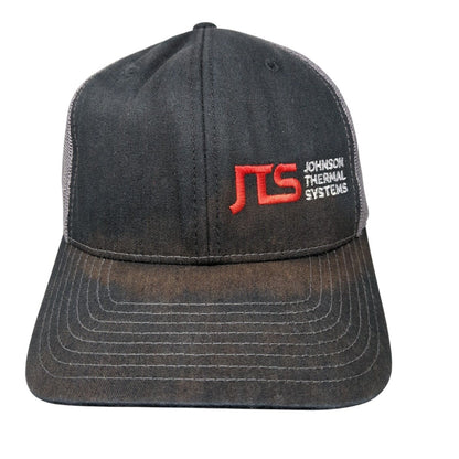 JTS Johnson Thermal Systems Snapback Trucker Hat Black OSFA Mesh Back Richardson