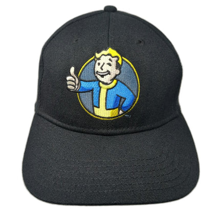Bethesda Fallout Baseball Cap Black One Size Vault Boy Graphic Stretch Fit Hat