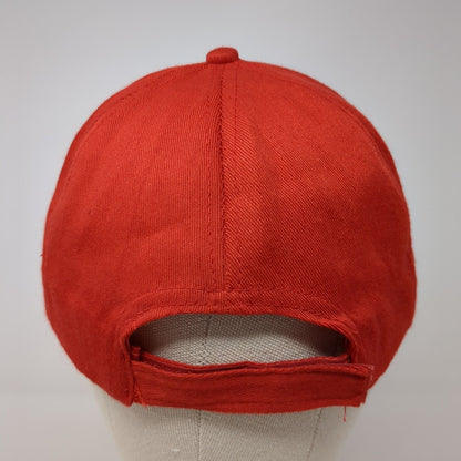 Jerusalem Strapback Hat Red One Size Adjustable Embroidered Patriotic 6 Panel