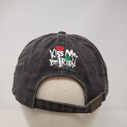 Quinn's Restaurant & Lounge Slideback Hat Gray OSFA Kiss Me I'm Irish