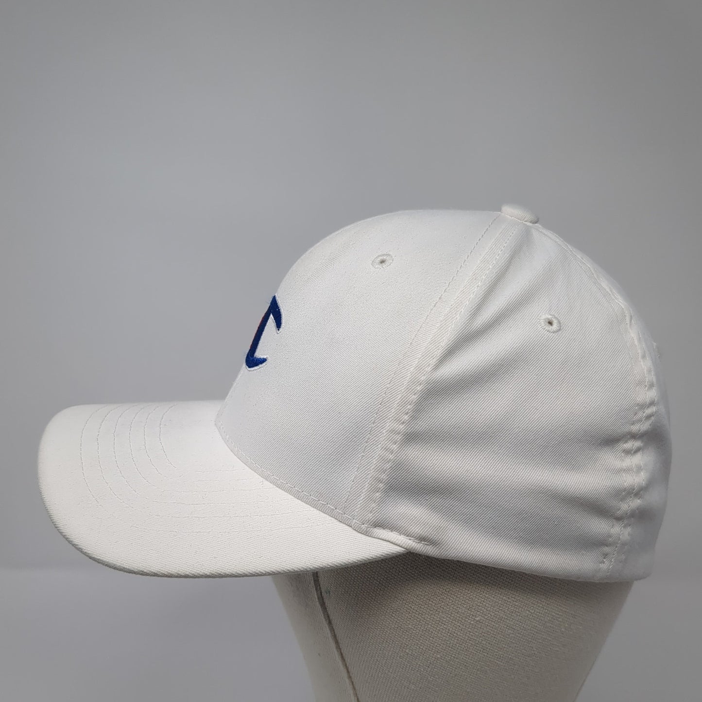 Champion C Logo Fitted Hat White One Size Embroidered Flexfit 6 Panel