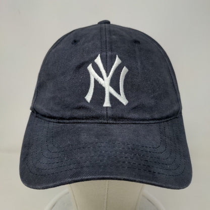 MLB Men's Strapback Hat Blue OSFA Embroidered New York Yankees Logo Cotton