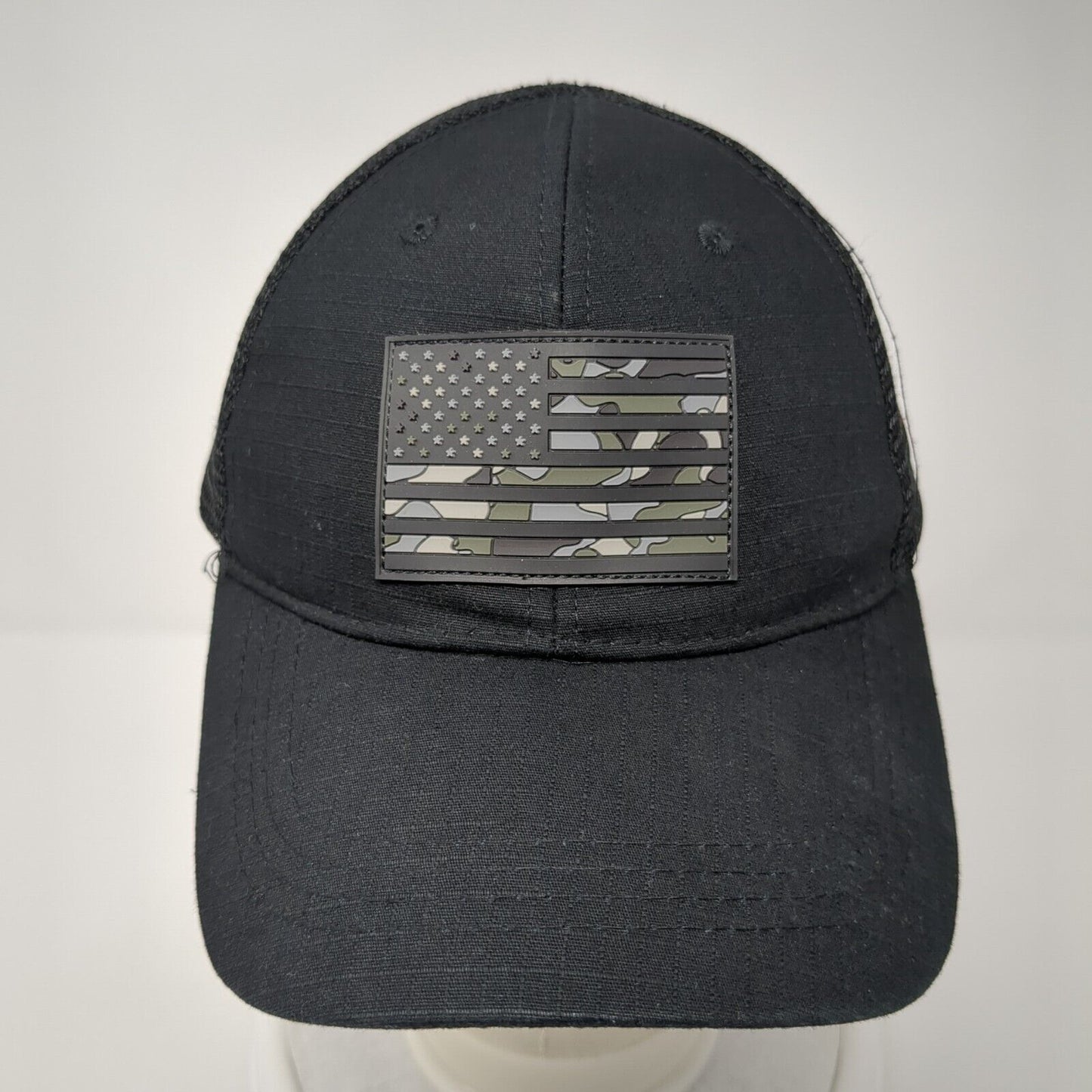 Camo American Flag Snapback Trucker Hat Black One Size Mesh Back