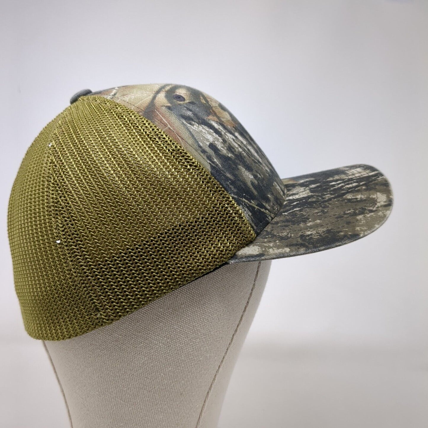 Top Down Restoration Fitted Mesh Back Trucker Hat Camo One Size Flexfit
