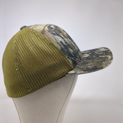 Top Down Restoration Fitted Mesh Back Trucker Hat Camo One Size Flexfit