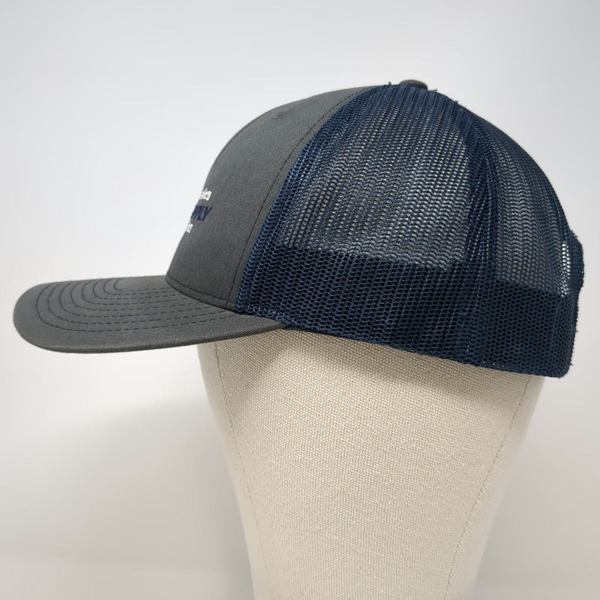 Richardson Trucker Hat Gray Blue One Size Mesh Snapback Hawk Supply Hydraulics