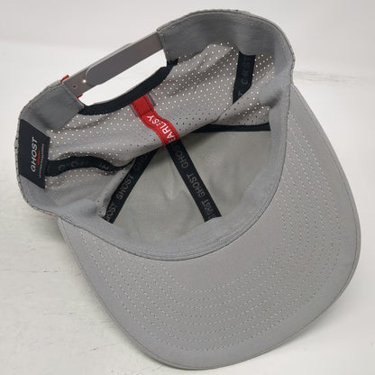 GHOST Trucker Hat Gray One Size Play Bad Fast Patch Perforated Golf Snapback Cap