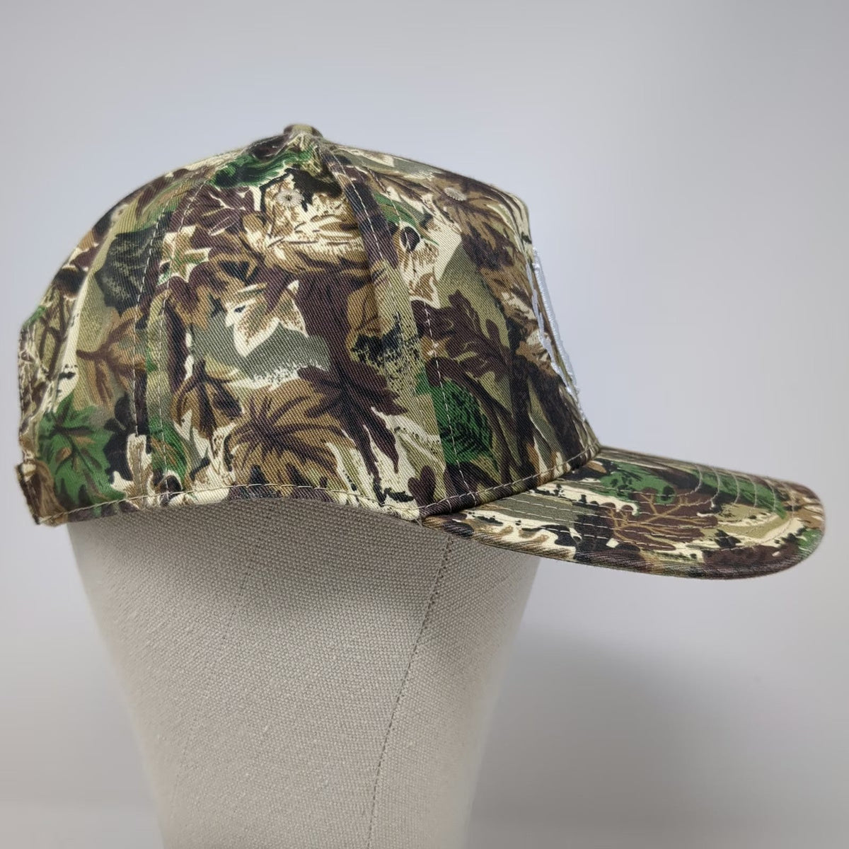 Otto Baseball Cap Green Camo One Size Embroidered Laurel Wreath Leaf Hat 1998