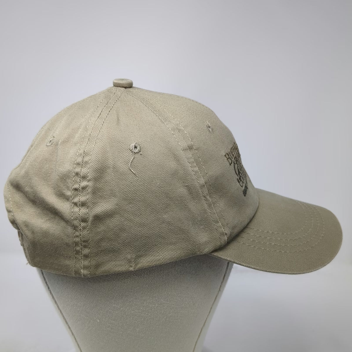 Headliner Snapback Hat Beige One Size Buffalo Peak Golf Course Union Oregon Logo