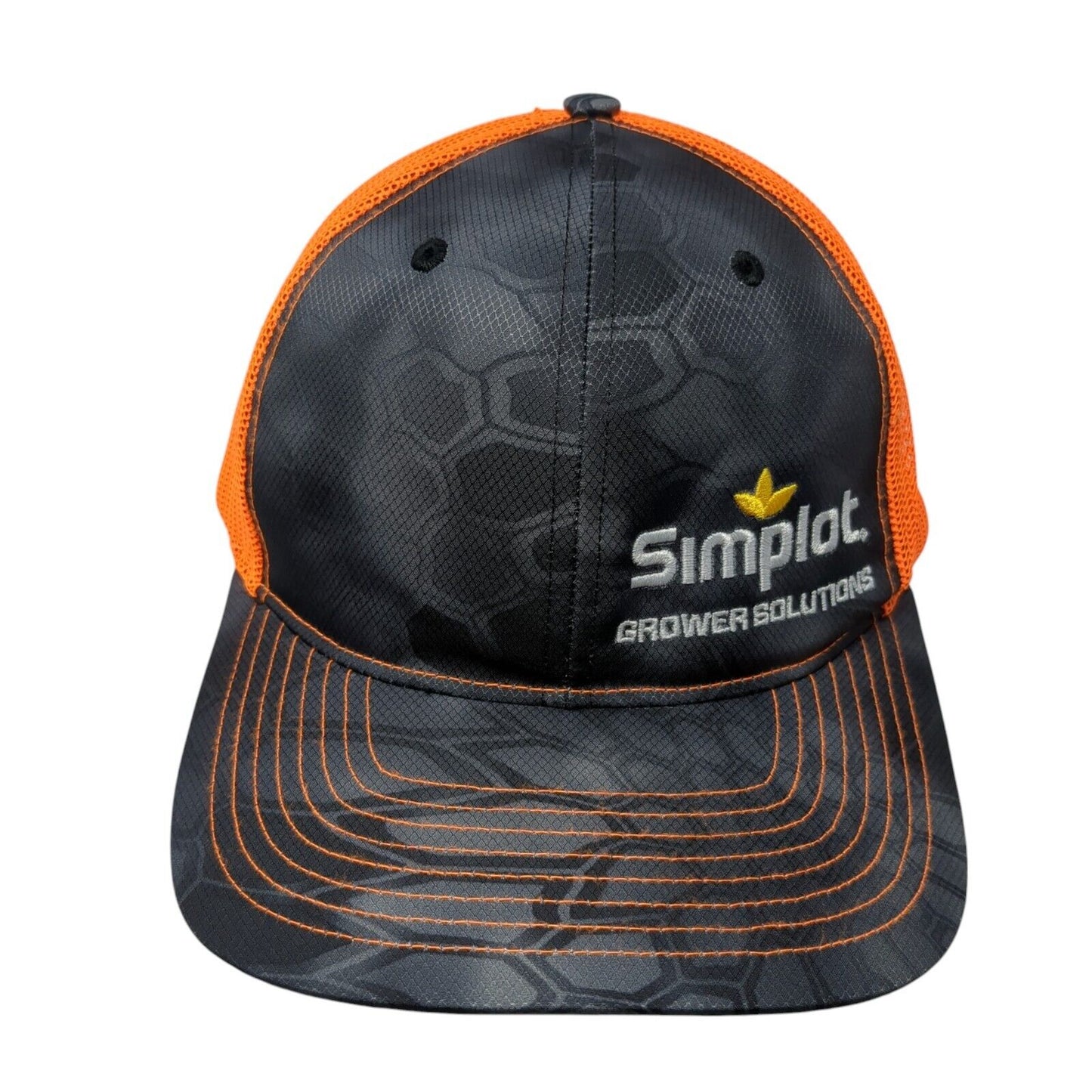 Simplot Grower Solutions Snapback Trucker Hat Camouflage OS Mesh Back Richardson