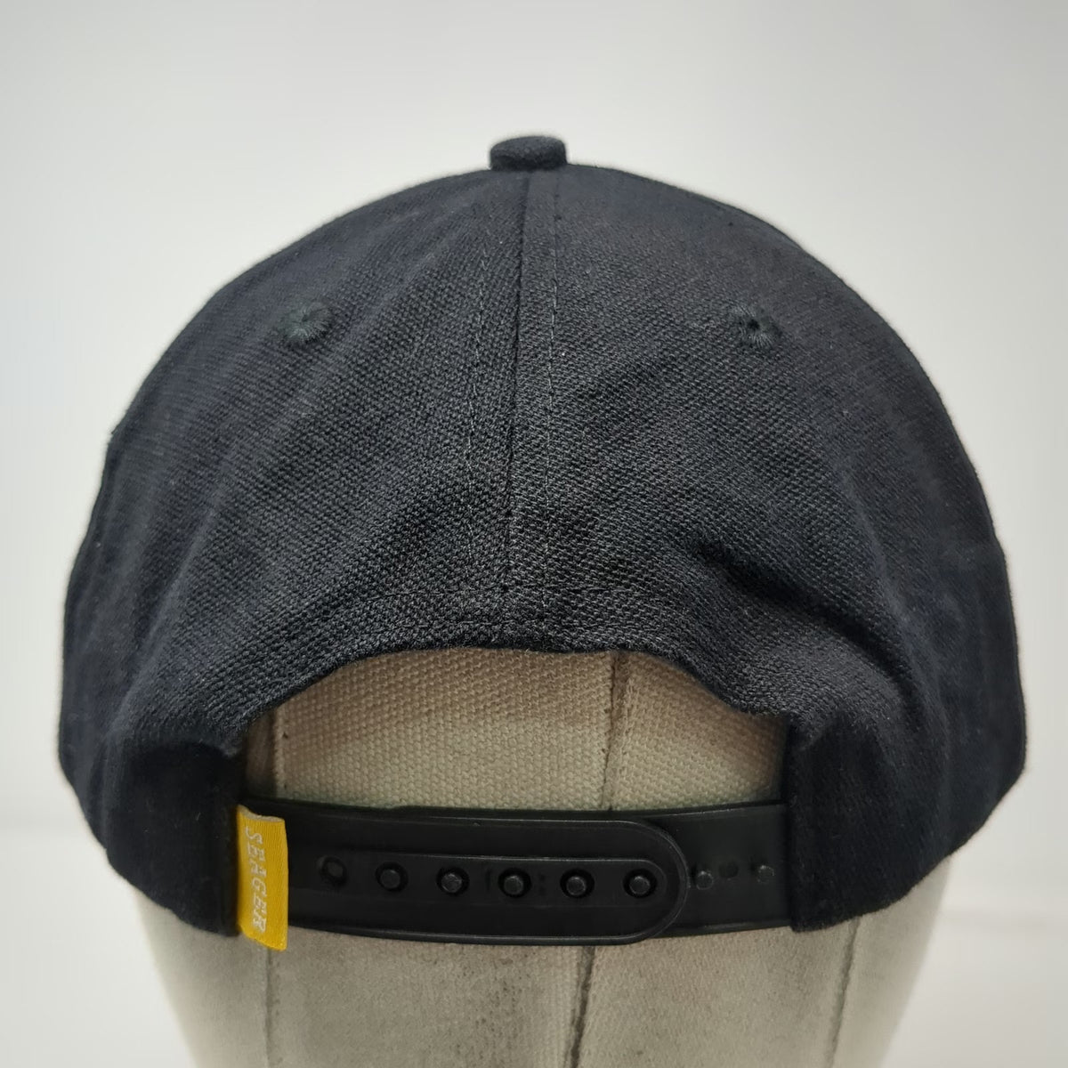 Seager Company 5 Panel Hat Black One Size Snapback Cotton Patch Logo