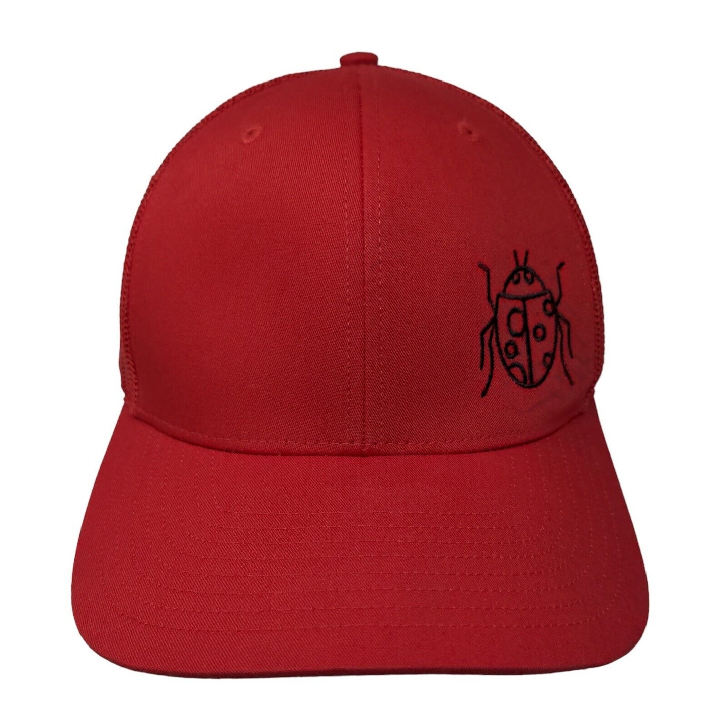 Richardson Style 112 Men's Snapback Mesh Back Trucker Hat Red Ladybug Logo