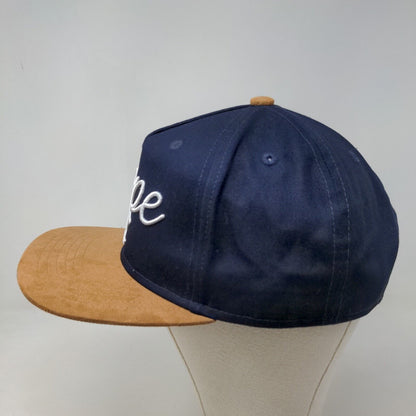 Unbranded Men's Slideback Hat Blue Tan Embroidered Hope Anchor Logo