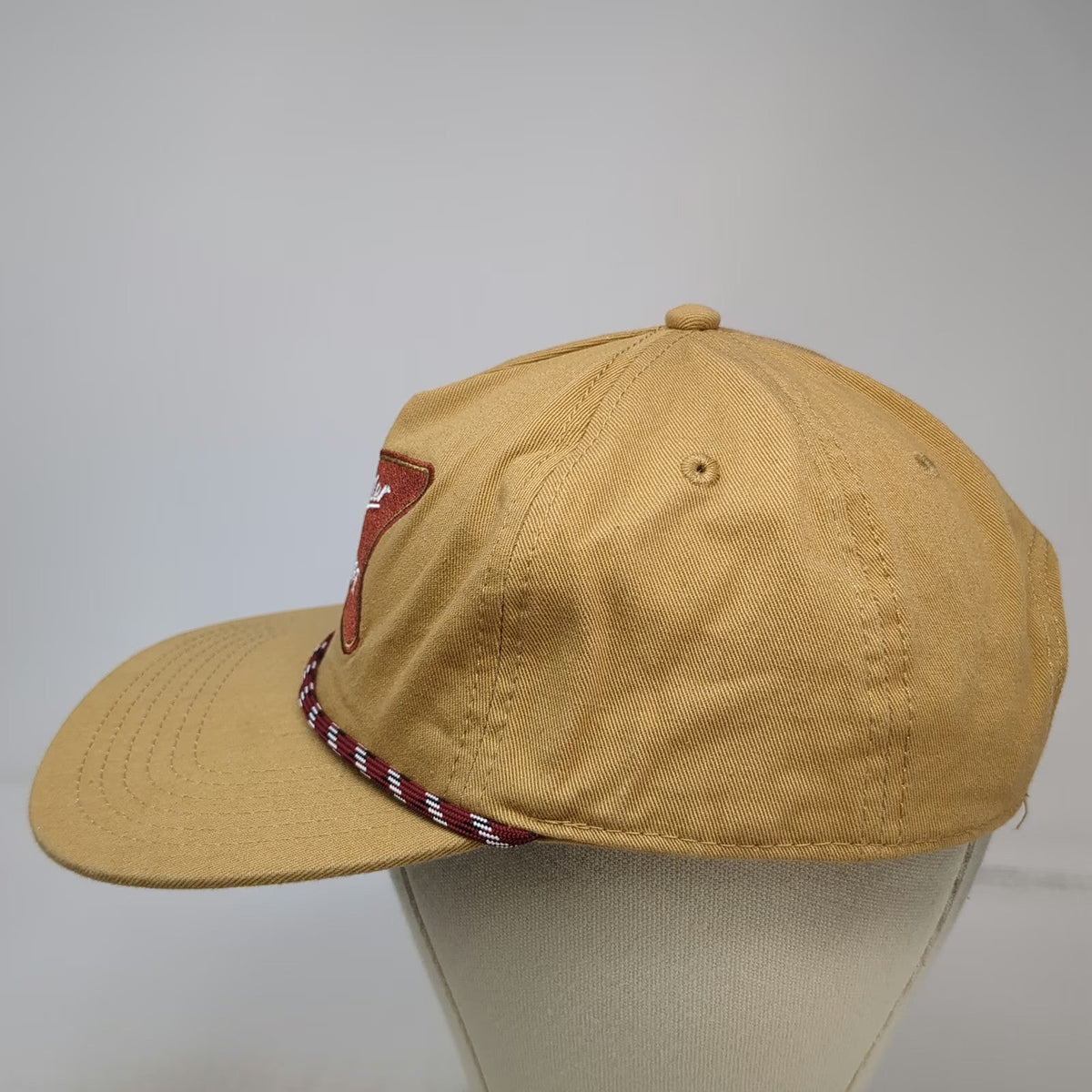 Mad Engine 5 Panel Brown Hat One Size Miller High Life Beer Logo Rope Snapback