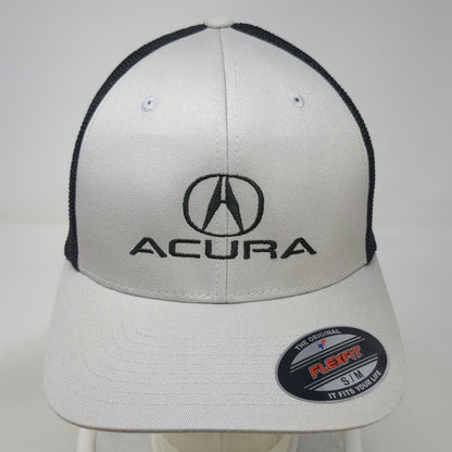 Port Authority Acura Baseball Cap Gray M Mesh Back Flexfit Black Silver Hat